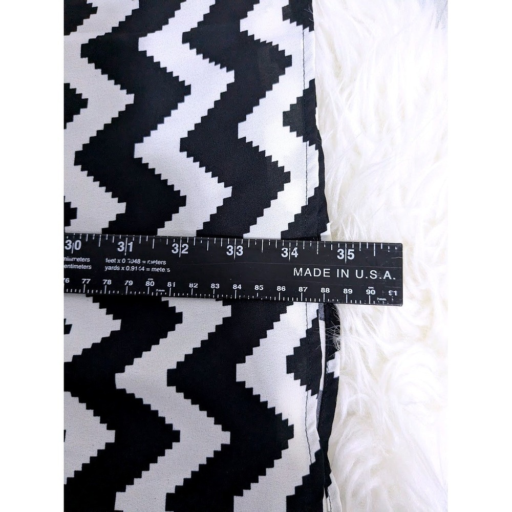 St Fashions Womens Black  4 White Chevron Zig‎ Zag Sleeveless Fit Flare  Dress - Picture 9 of 10